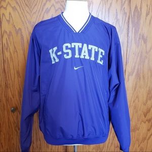Nike K-State Large Purple Windbreaker w Pockets
